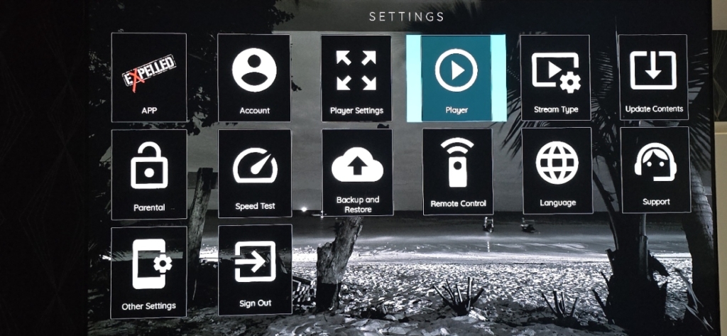 EXO player settings